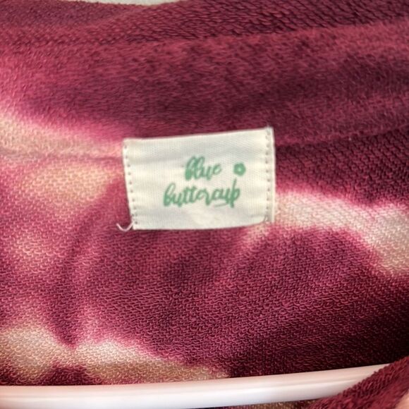 NWOT Blue Buttercup Tie Dye Button Down Sweatshirt Jacket - Picture 2 of 9